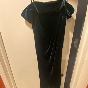 Emerald velvet dress